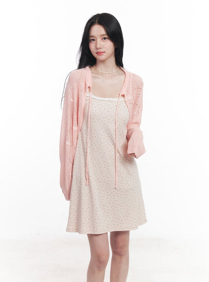 Ribbon Knit Bolero Cardigan CY523