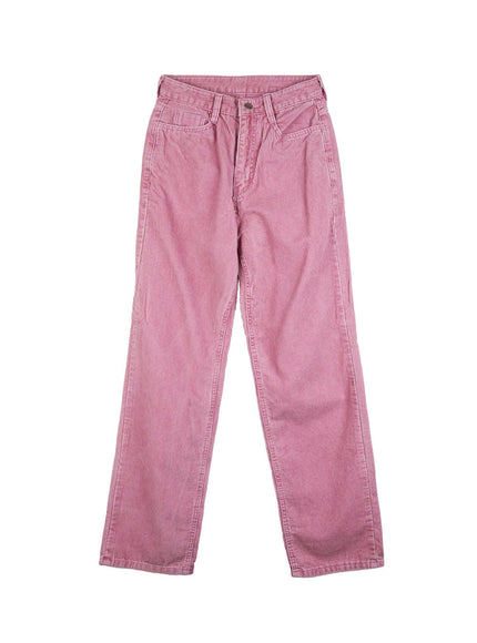 classic-corduroy-straight-leg-trousers-on408 / Pink