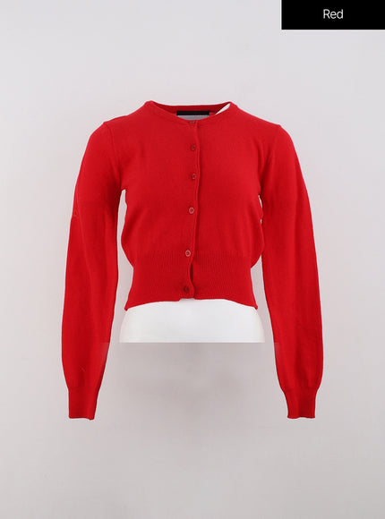 cashmere-cropped-cardigan-od307 / Red