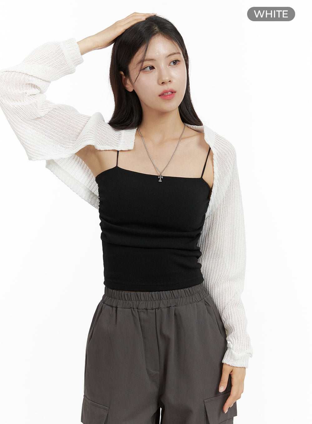 summer-bolero-shrug-oa423 / White