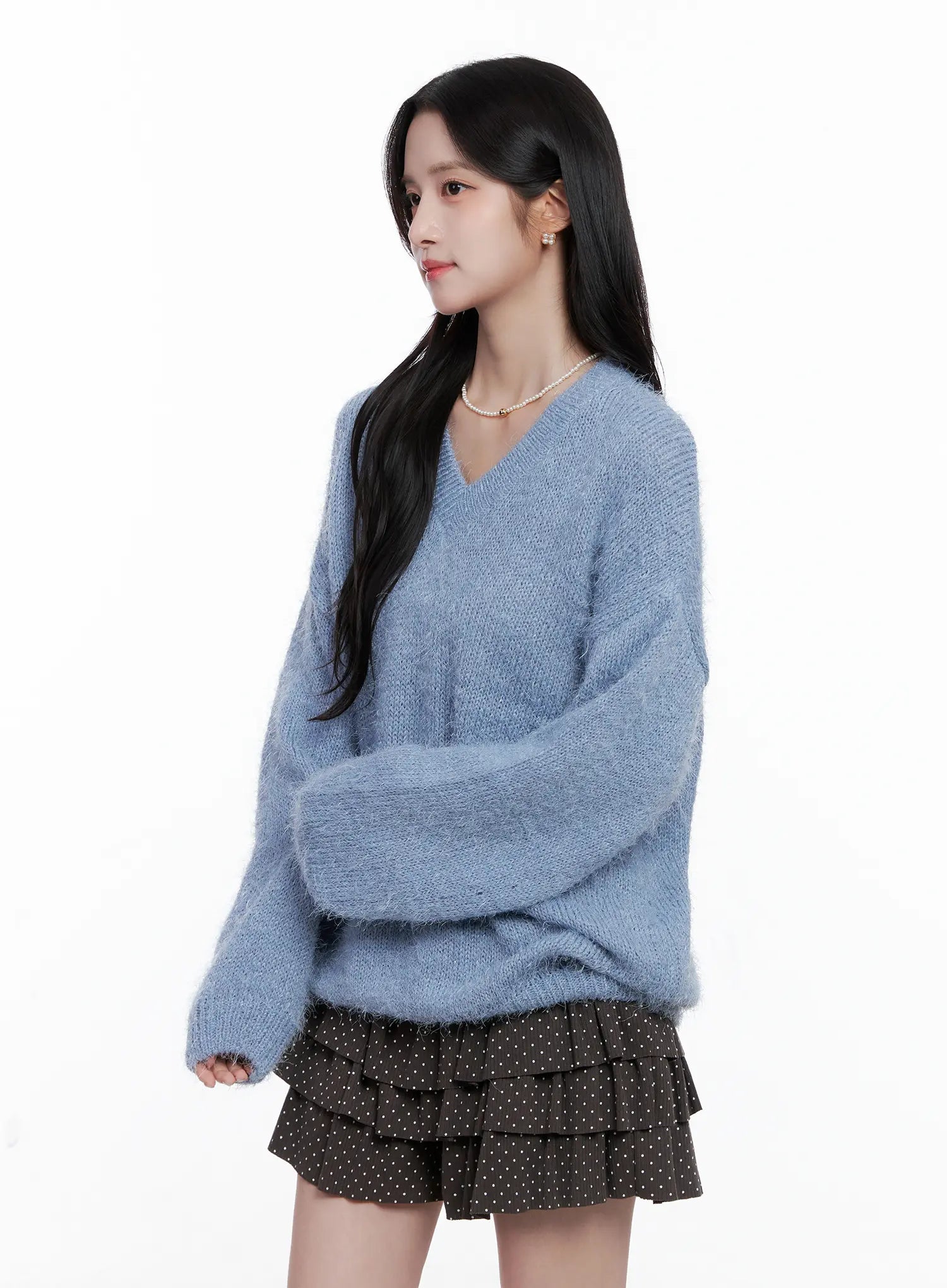 cozy-v-neck-sweater-cs519 / Blue