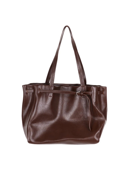 faux-leather-shopper-bag-cy520 / Brown