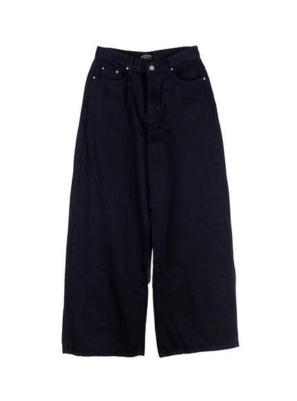 cotton-wide-leg-pants-cs523 / Dark blue