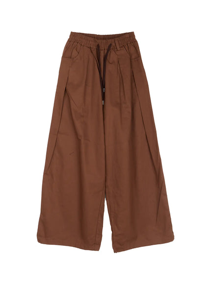 Balloon Wide Leg Cotton Pants CO515