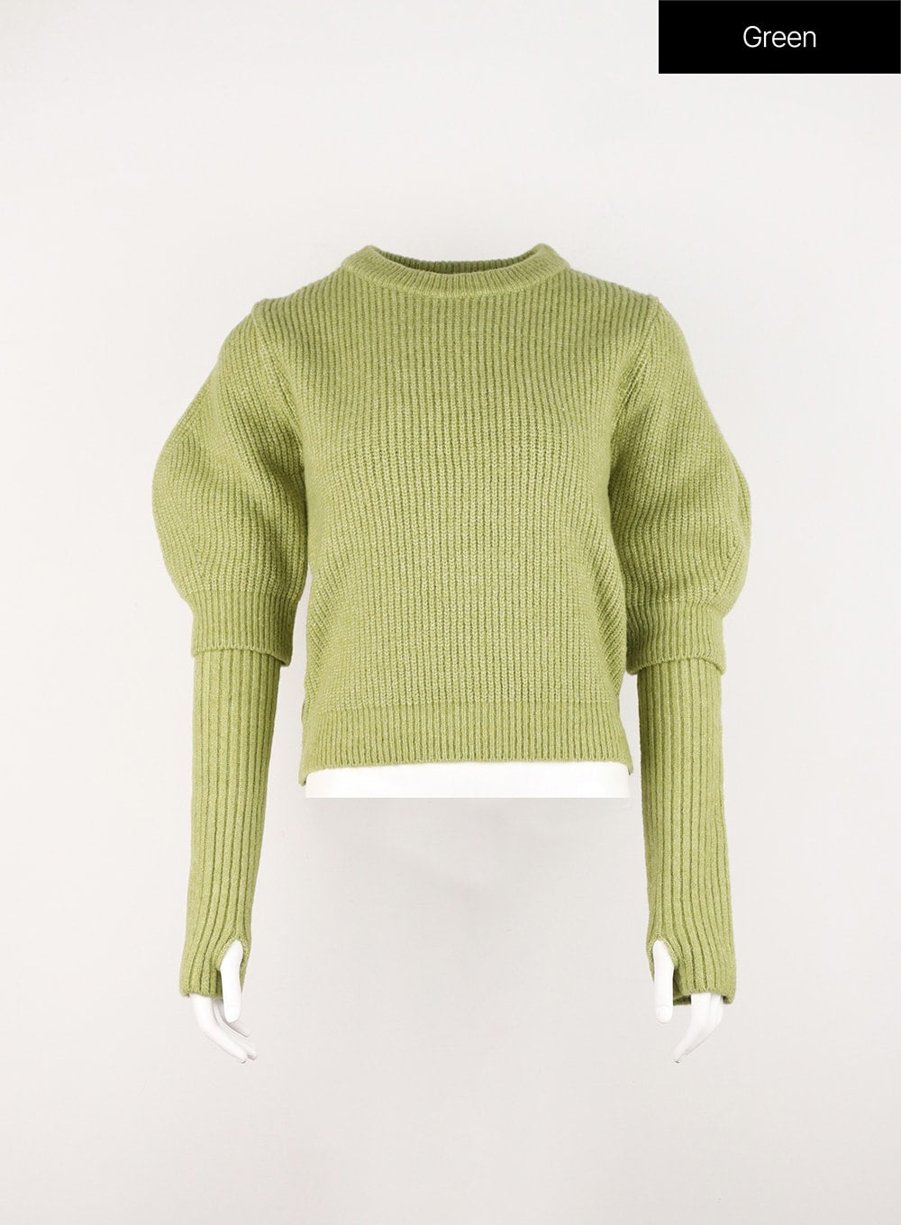 short-sleeve-sweater-and-arm-warmer-set-in301 / Green