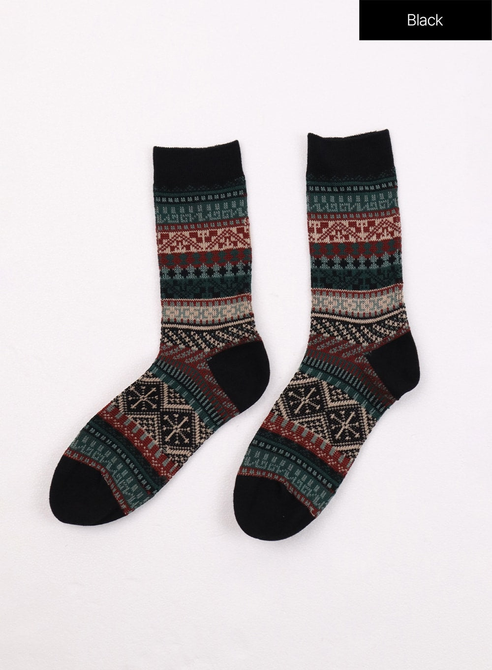 vintage-striped-socks-of405 / Black