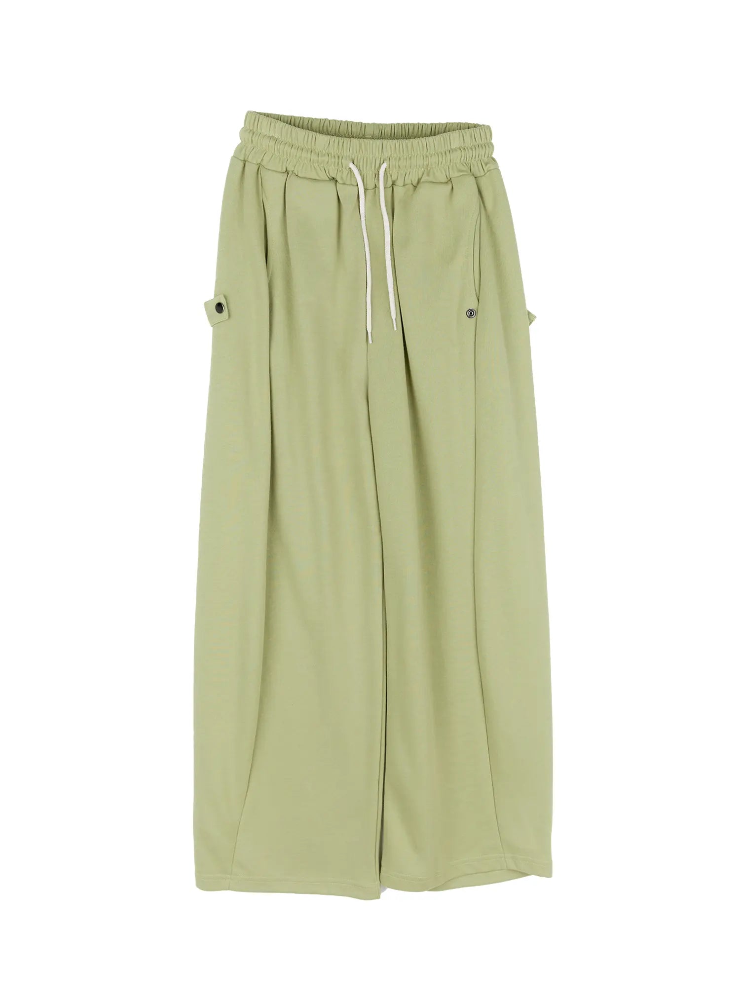 relaxed-fit-wide-leg-sweatpants-cg514 / Light green