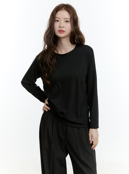 essential-comfort-long-sleeve-tee-cf504 / Black