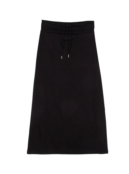 comfy-maxi-skirt-cj515 / Black
