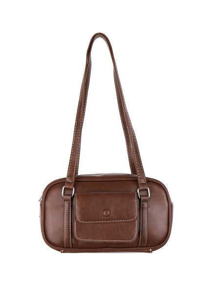 pocketed-mini-shoulder-bag-cj521 / Brown