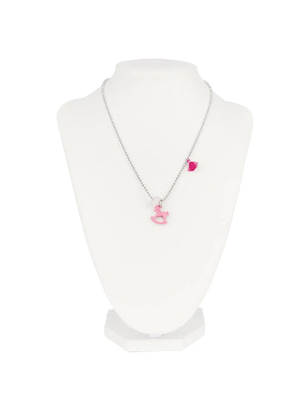 rocking-horse-tassel-necklace-f502 / Pink