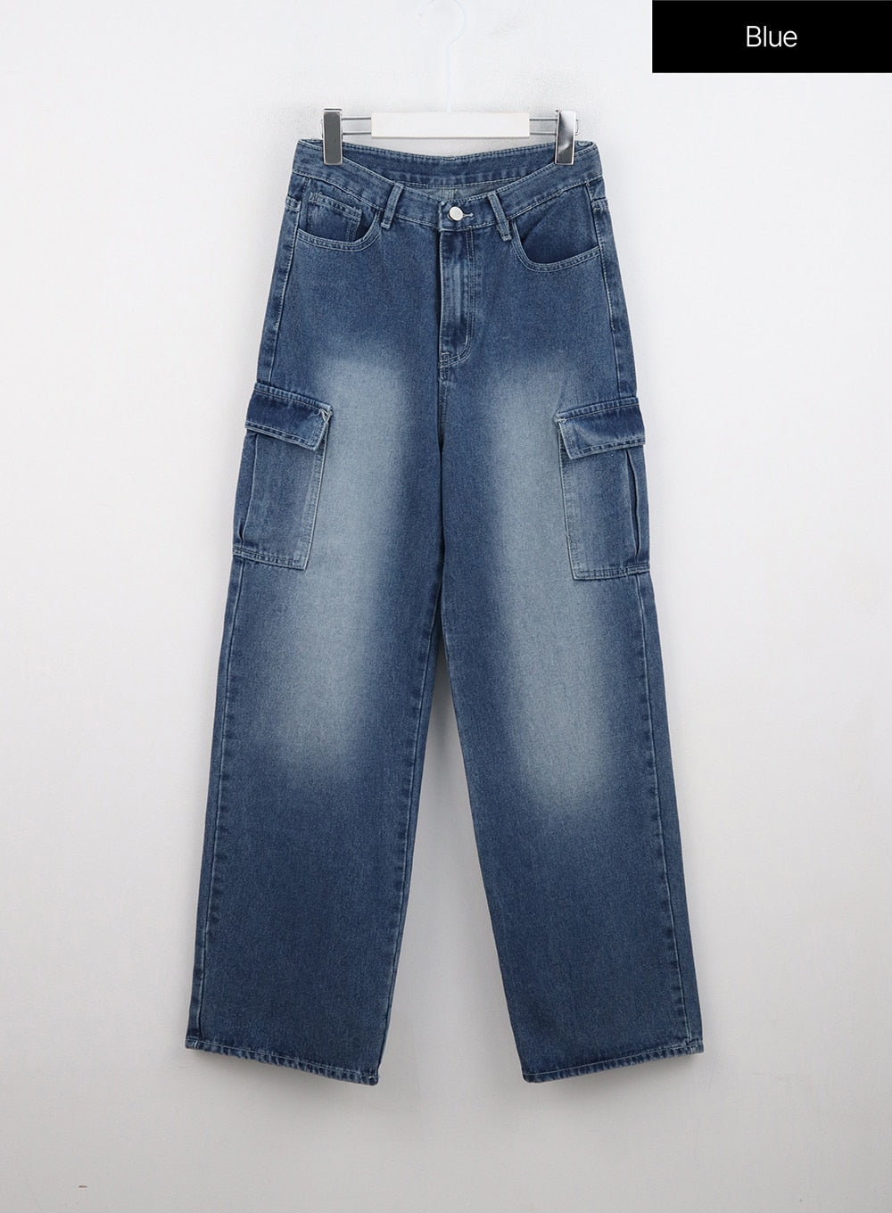 washed-cargo-jeans-in322 / Blue