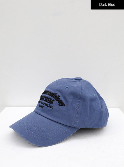 New Town Lettered Cotton Baseball Cap OU13