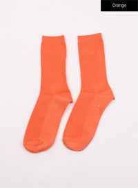basic-vivid-color-socks-of406 / Orange