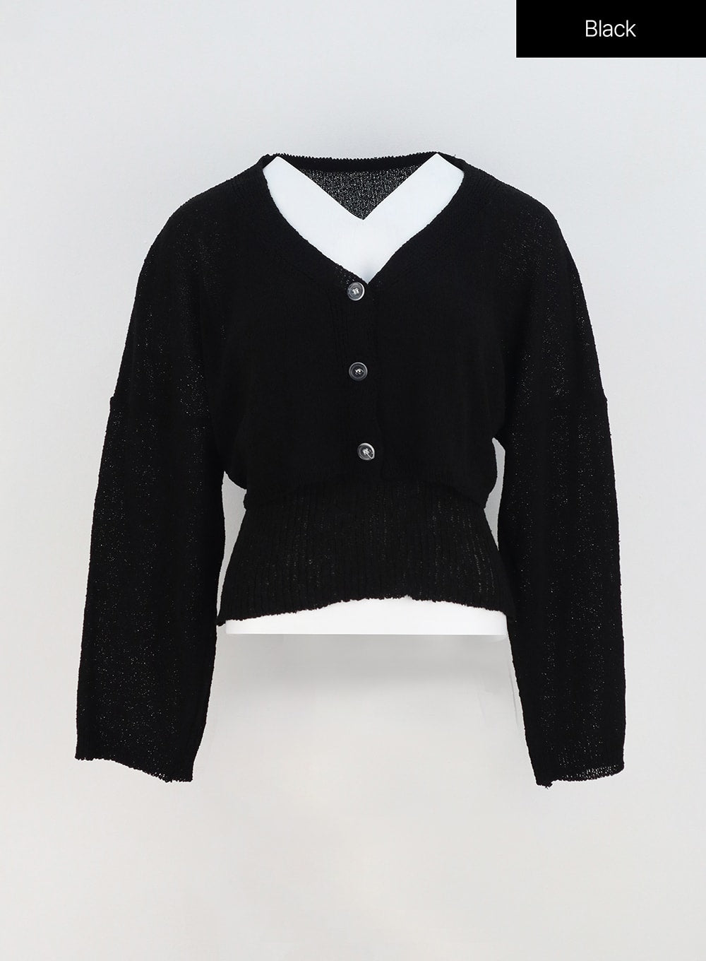 Mesh Top And Cardigan Set OY317