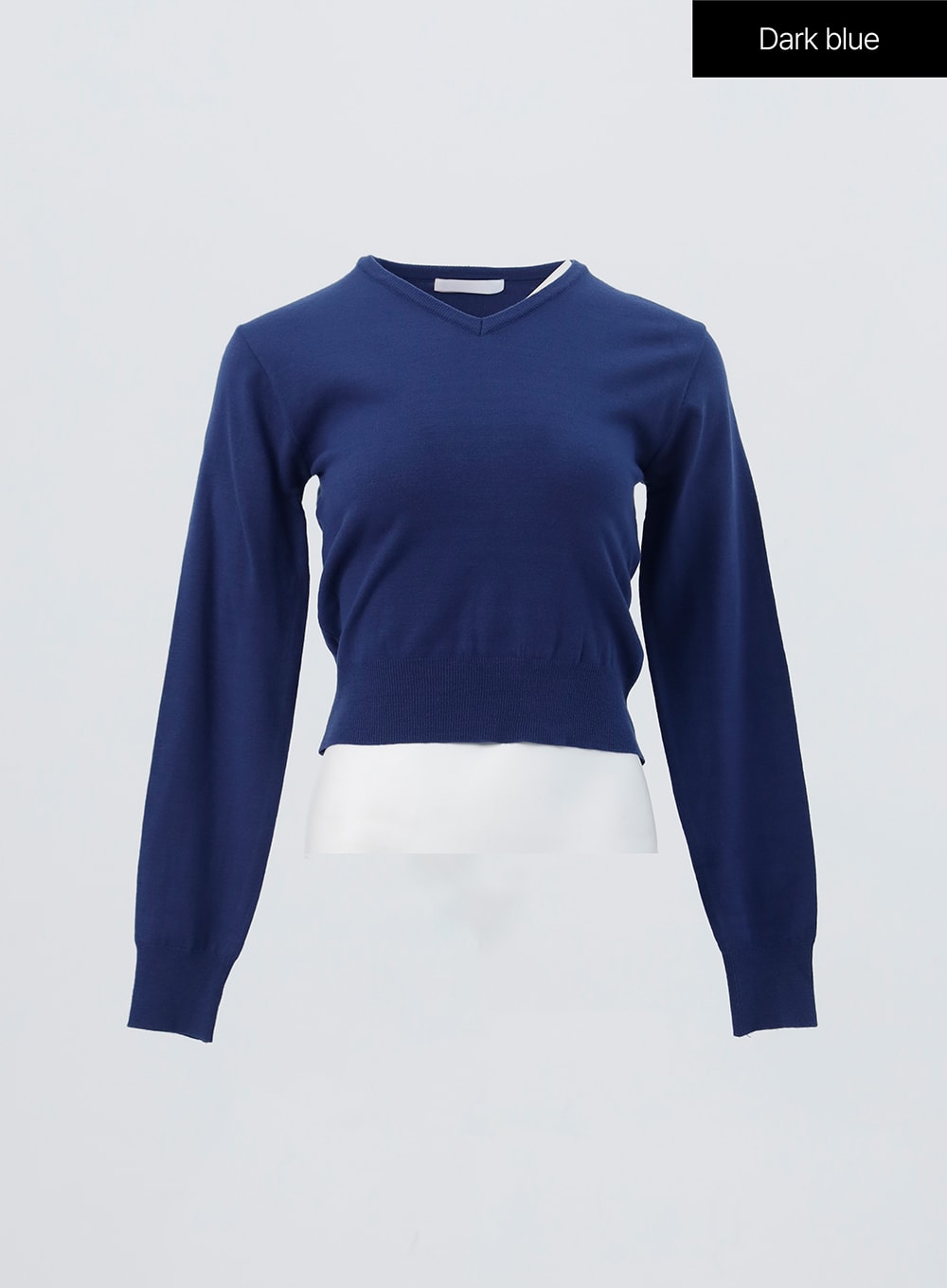 v-neck-knit-sweater-oo304 / Dark blue