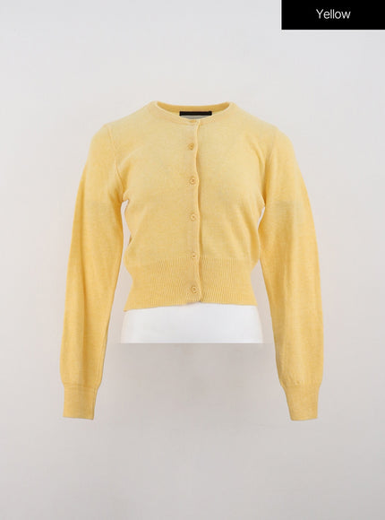 cashmere-cropped-cardigan-od307 / Yellow