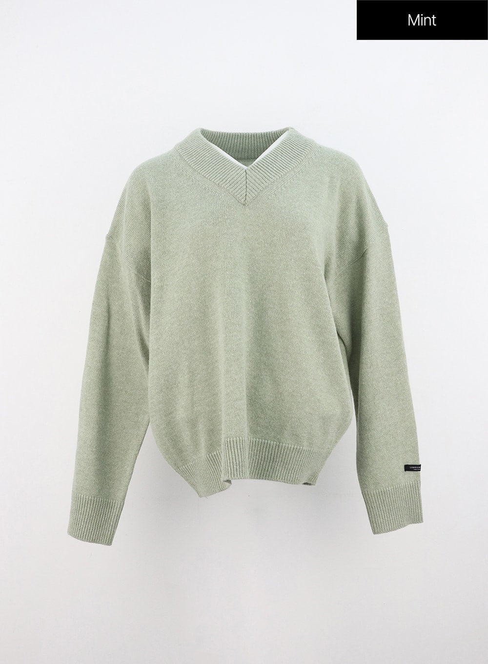 v-neck-slouchy-pullover-oo325 / Mint