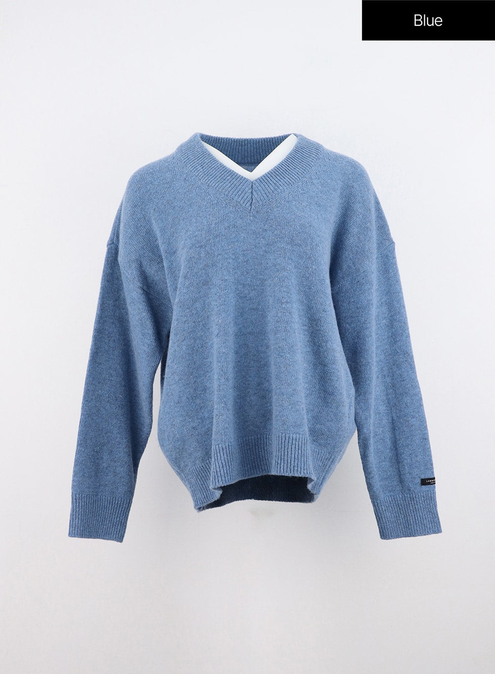 v-neck-slouchy-pullover-oo325 / Blue