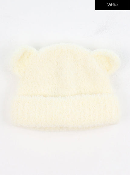 kitty-ear-beanie-io317 / White