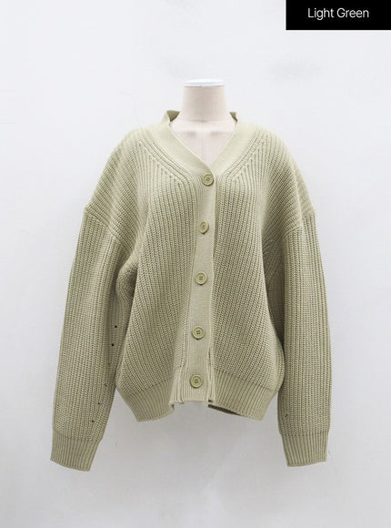 Oversized Knit Button Cardigan BJ331