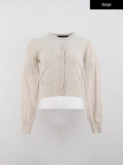 cashmere-cropped-cardigan-od307 / Beige