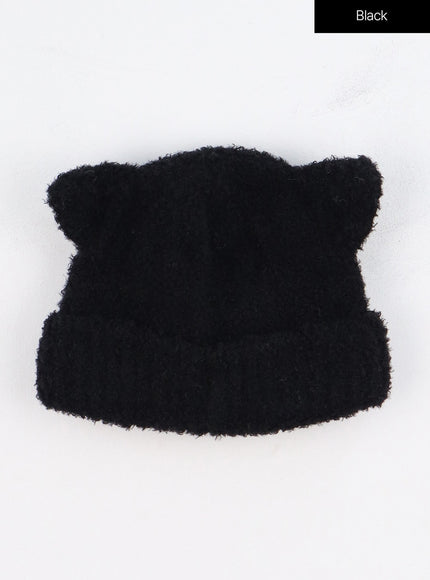 kitty-ear-beanie-io317 / Black