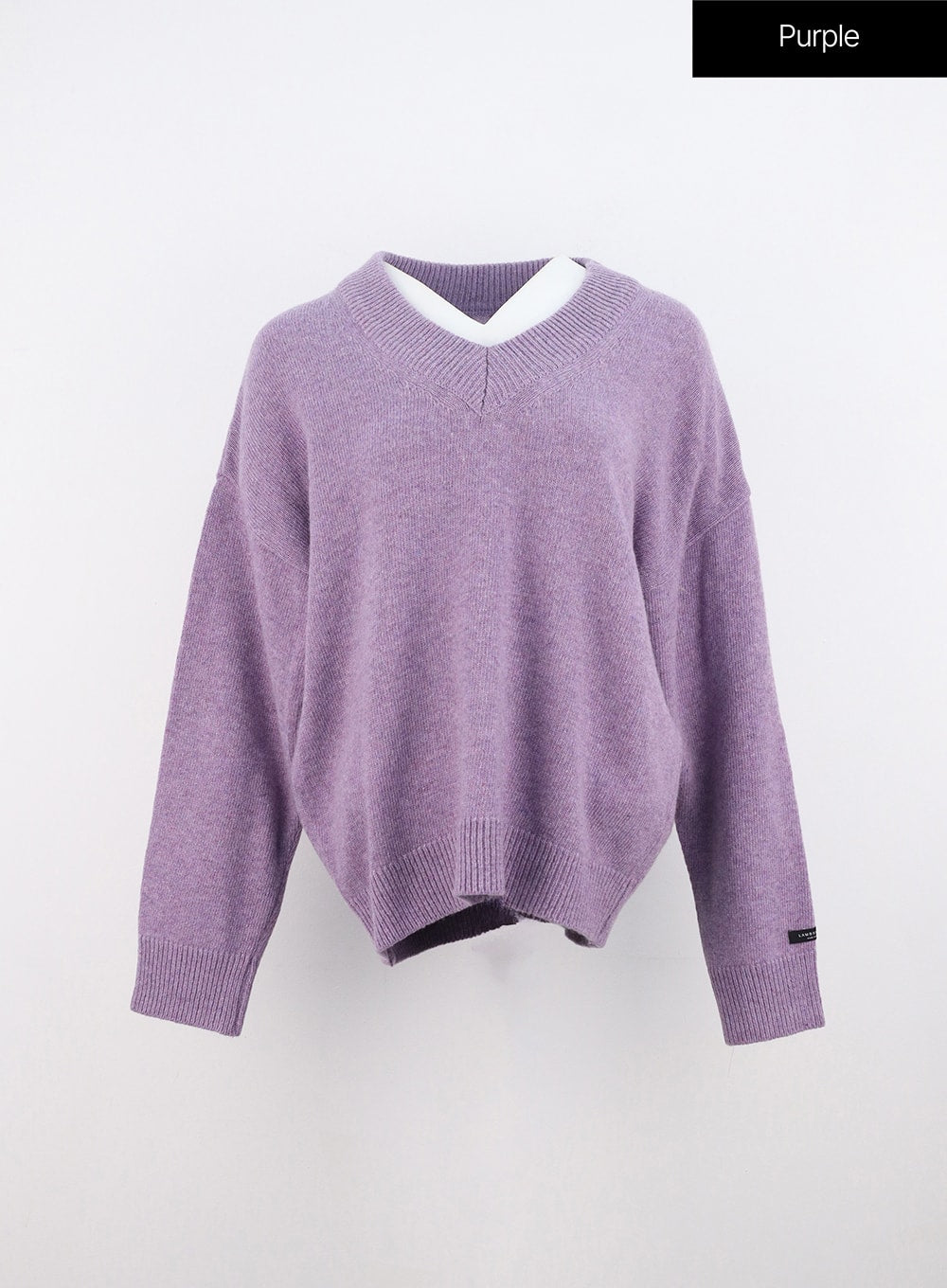 v-neck-slouchy-pullover-oo325 / Purple