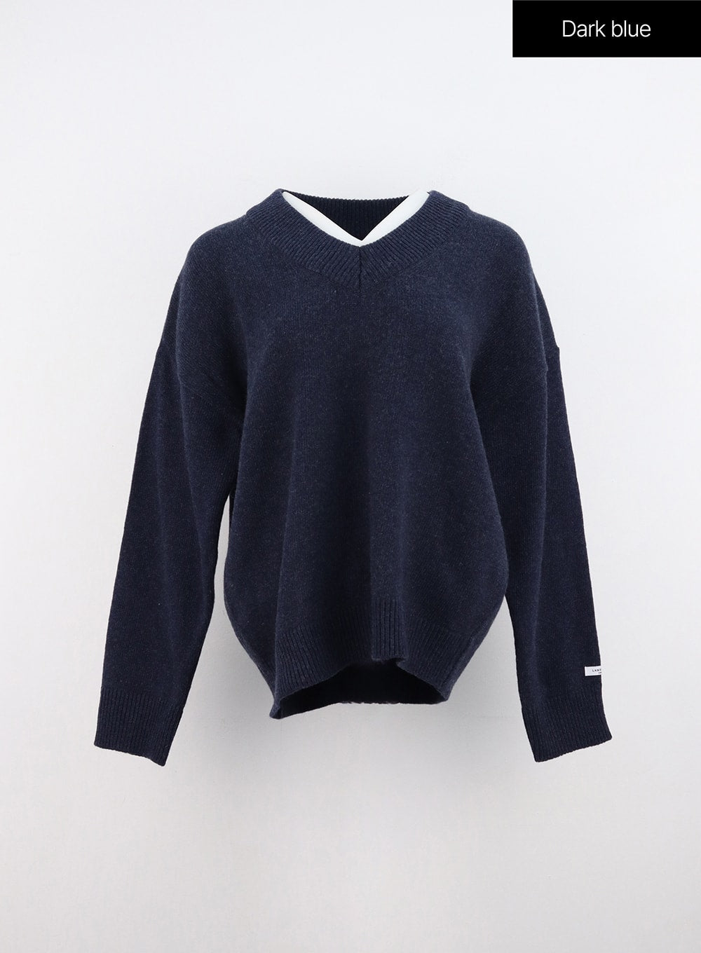v-neck-slouchy-pullover-oo325 / Dark blue