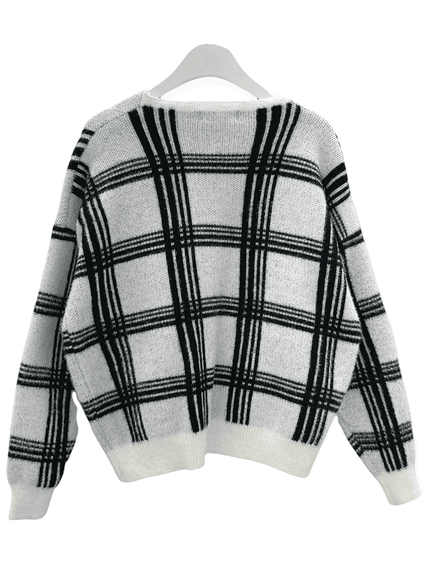 Check Pattern Cardigan J15