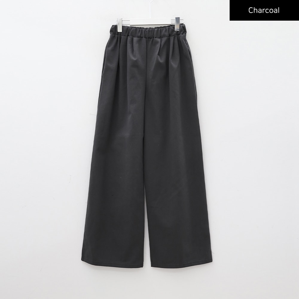 Mid-rise Wide Banded Cotton Pants CA08
