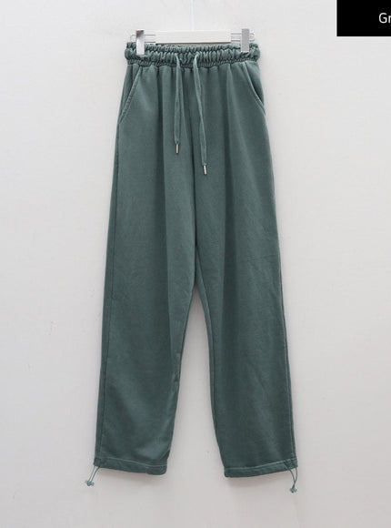Drawstring Waist Banded Sweat Pants CAO13