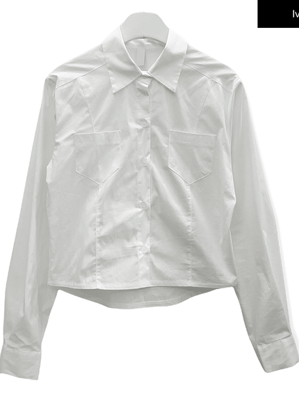 Cropped Shirt with Pockets C2601