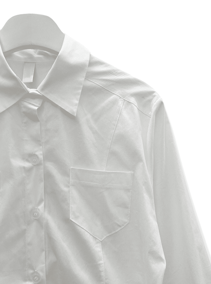 Cropped Shirt with Pockets C2601