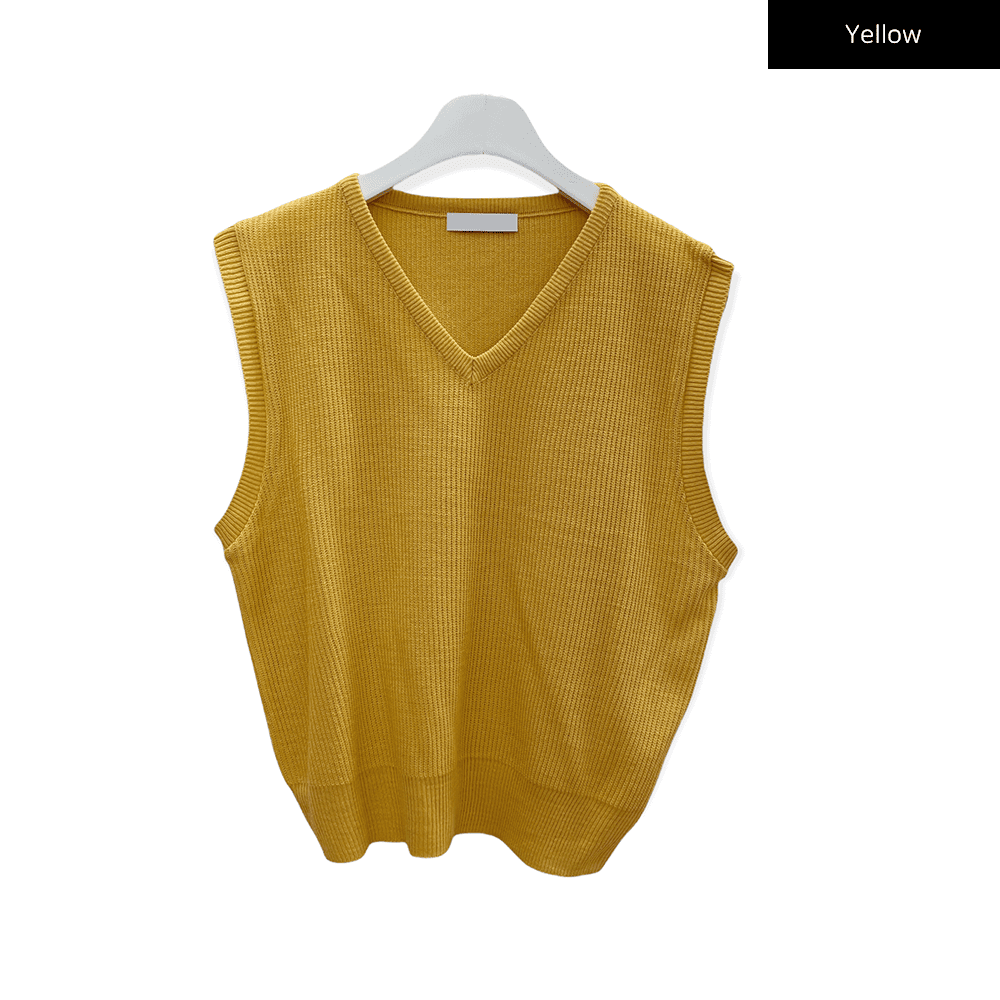 V Neck Knit Vest C2701