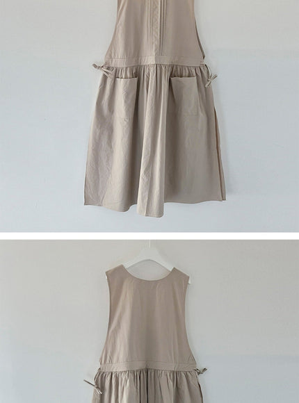 Pintuck Drawstring Waist Dress BA15