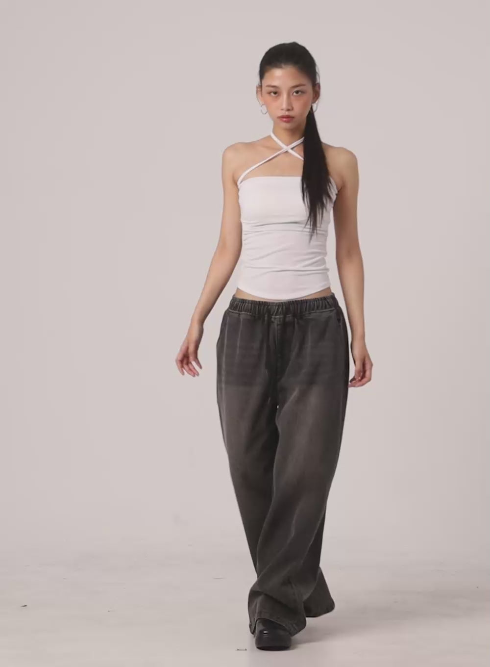 Banding Baggy Jeans IU412