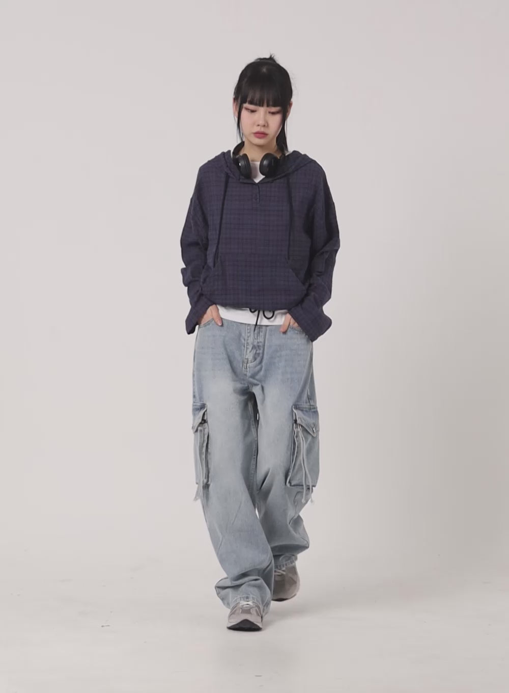 Plaid Pocket Hoodie CM407