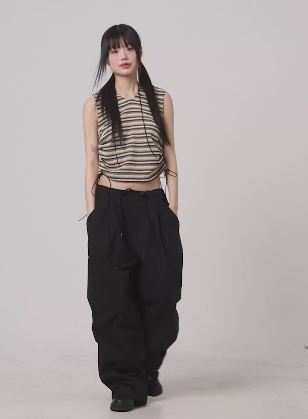 Drawstring Parachute Pants (Unisex) CA418