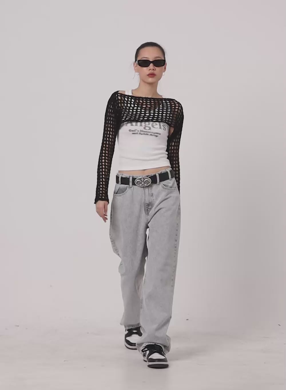 Crochet Knit Bolero Sweater IA417