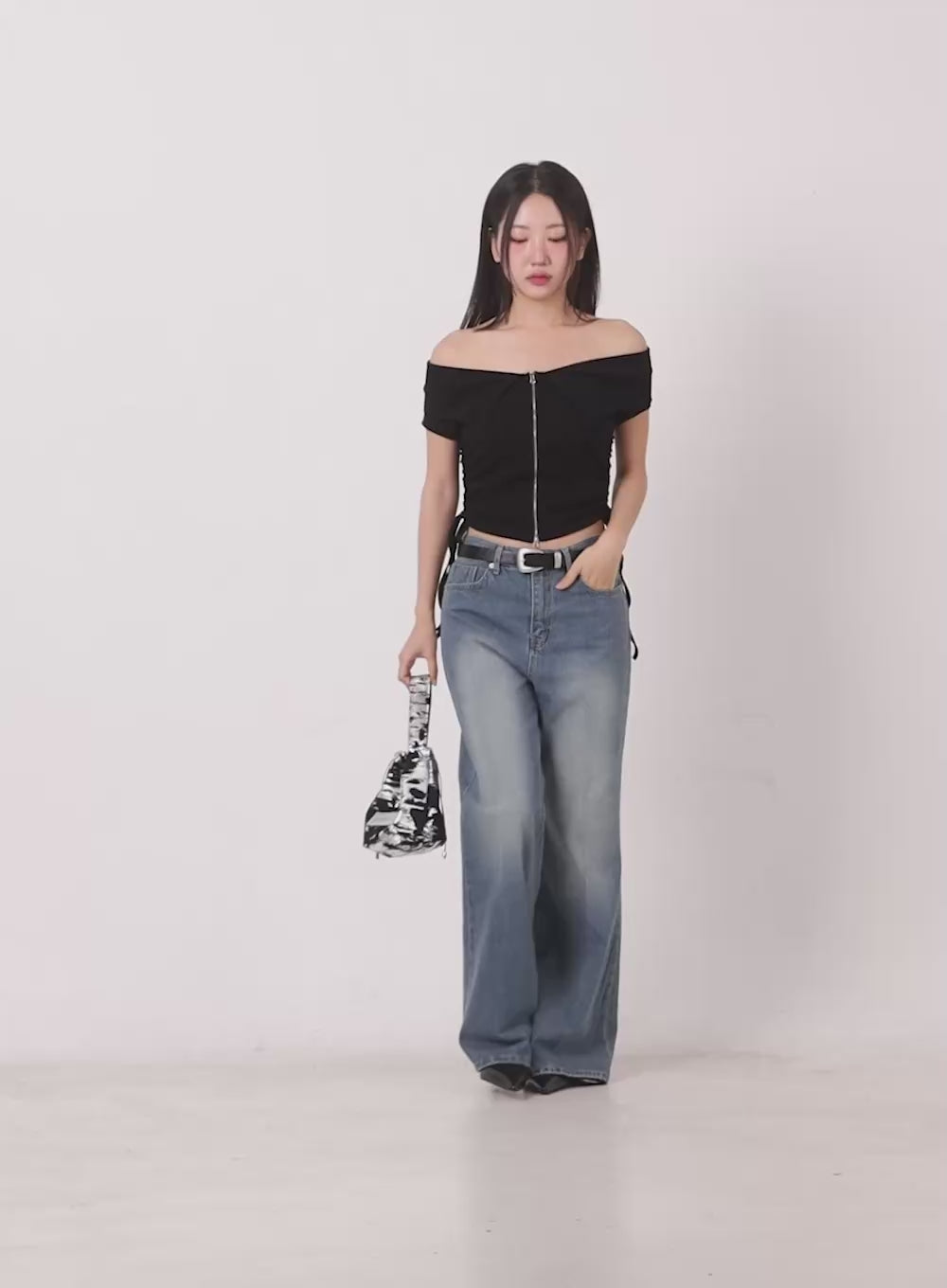 Aliya Washed Bootcut Jeans IU503