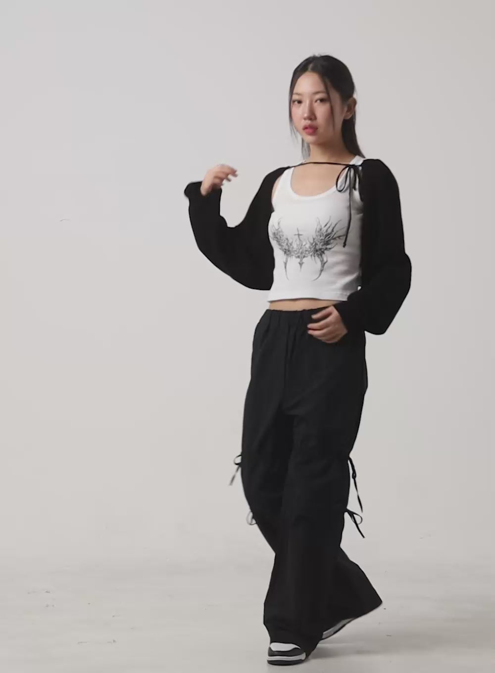 Mesh Bolero Strap Cardigan IS402