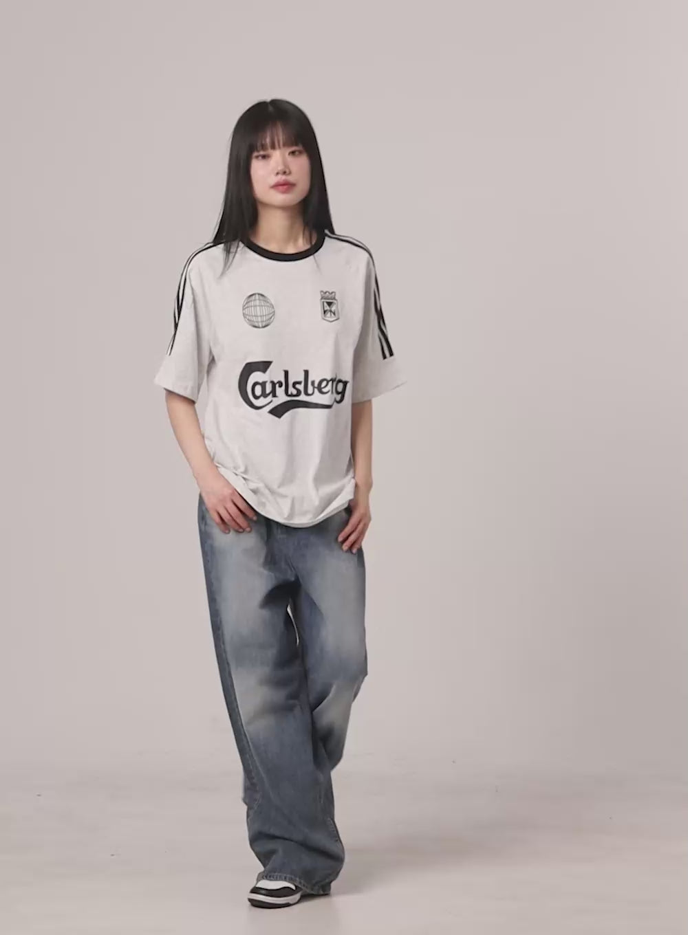 Washed Loose Fit Baggy Jeans CL402