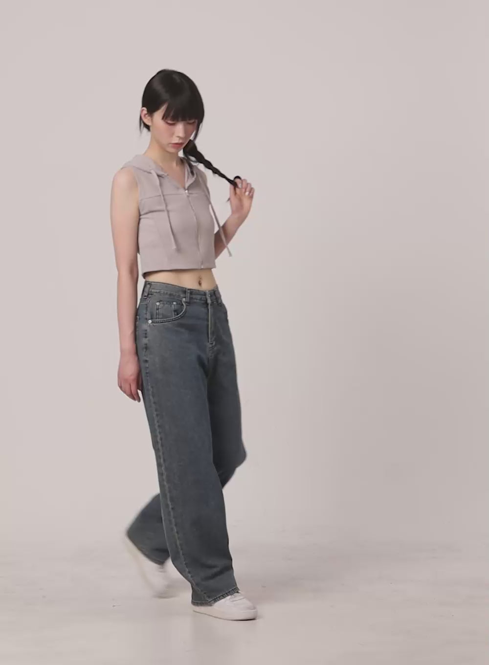 Low Rise Loose Fit Baggy Jeans CU425