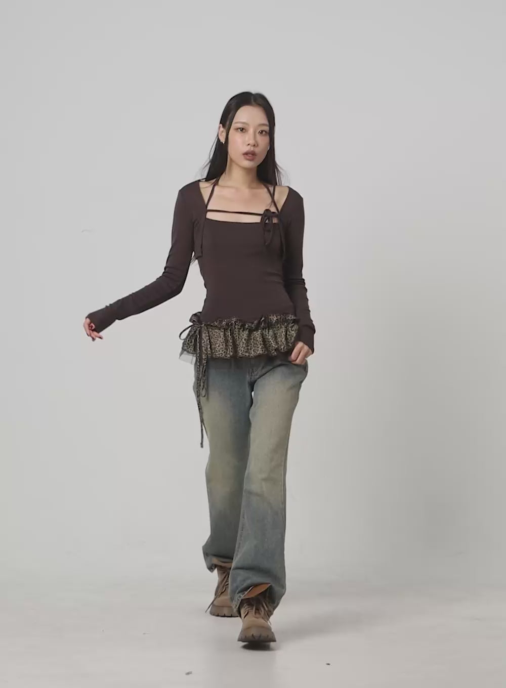 Solid Strap Bolero Cardigan and Cami Set IS427