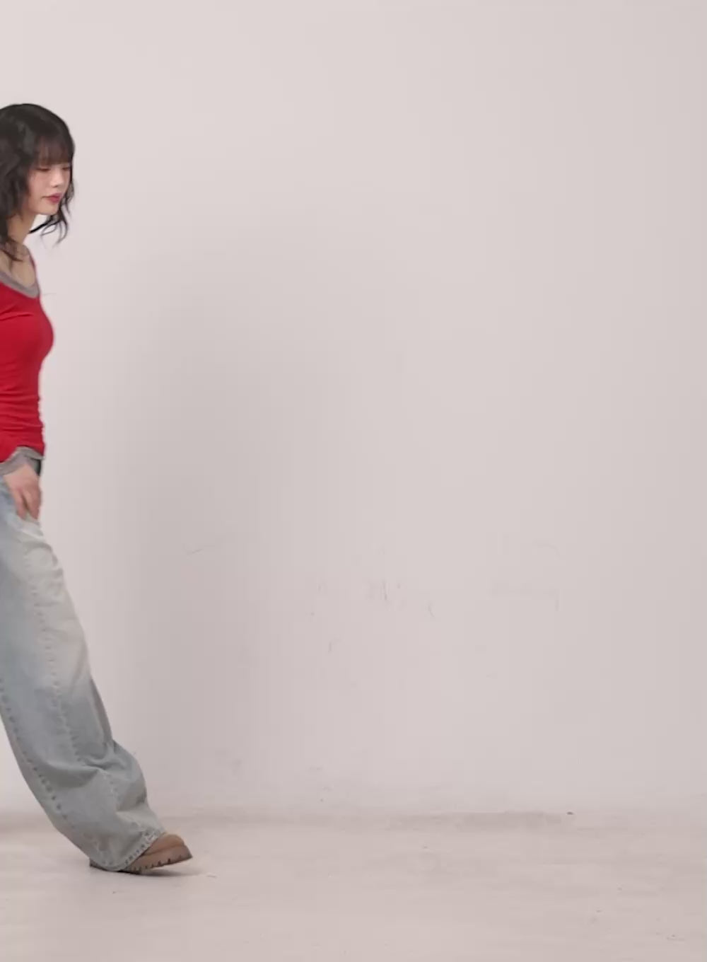 Wool-Blend One-Shoulder Long Sleeve Top CM520