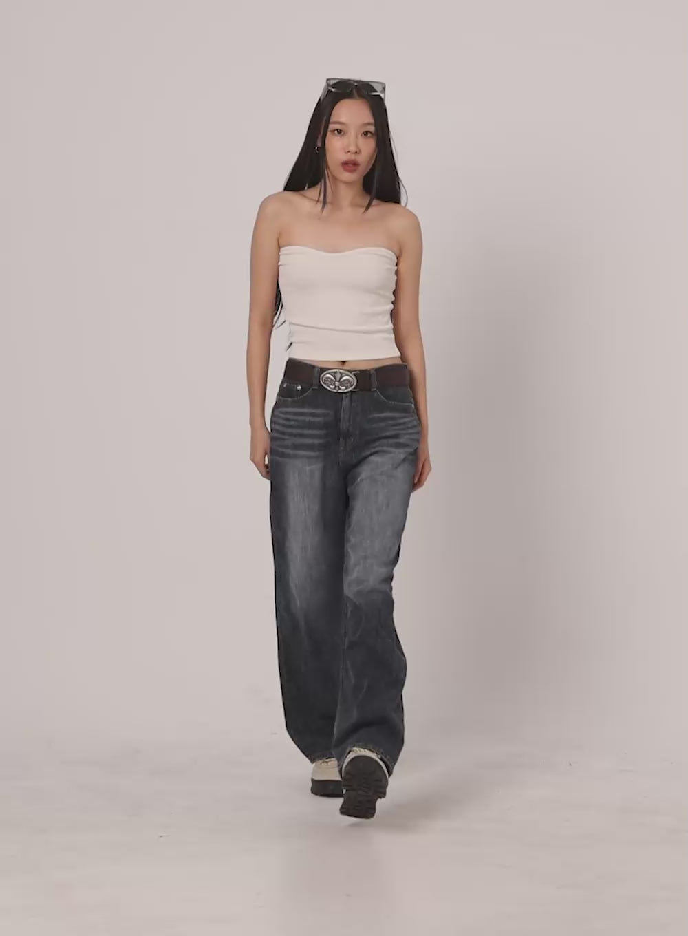 Wide Fit Straight Jeans IY422