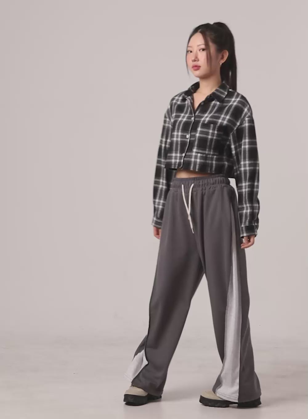 String Color Block Sweatpants OL408