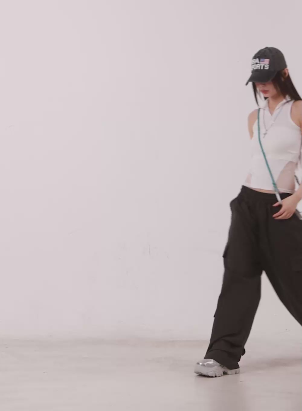 Cargo Baggy Windbreaker Pants IY502