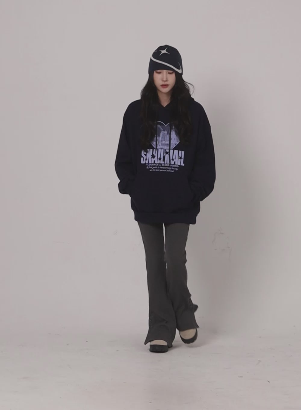 Buttoned Bootcut Slim Sweat Pants CF415